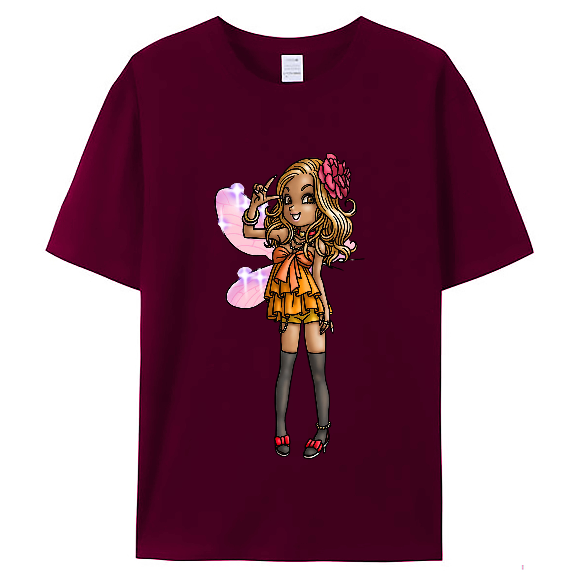 （画像用） ドラゴンクエスト Doragon Kuesuto Dragon Quest レディースカジュアルプリントTシャツ（綿100％）